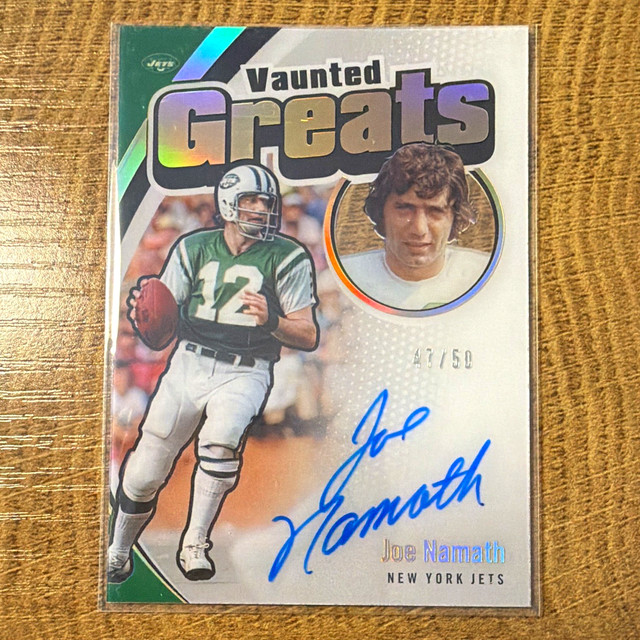Panini 2021 Donruss Gridiron Greats Joe Namath Auto #GG48 New York Jets