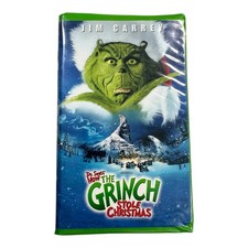 Dr Seuss How The Grinch Stole Christmas VHS Jim Carrey Movie 1999