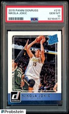 #2 2015-16 Panini Donruss #215 Nikola Jokic Nuggets RC Rookie PSA 10 GEM MINT