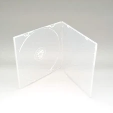 5.2mm CD Case, Slim Single Clear PP Poly Plastic Cases with Outer Sleeve, 100...