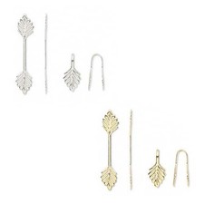 Lot of 100 Leaf 29mm Long Fold Over Glue On Bails Plated Over Brass Base Metal