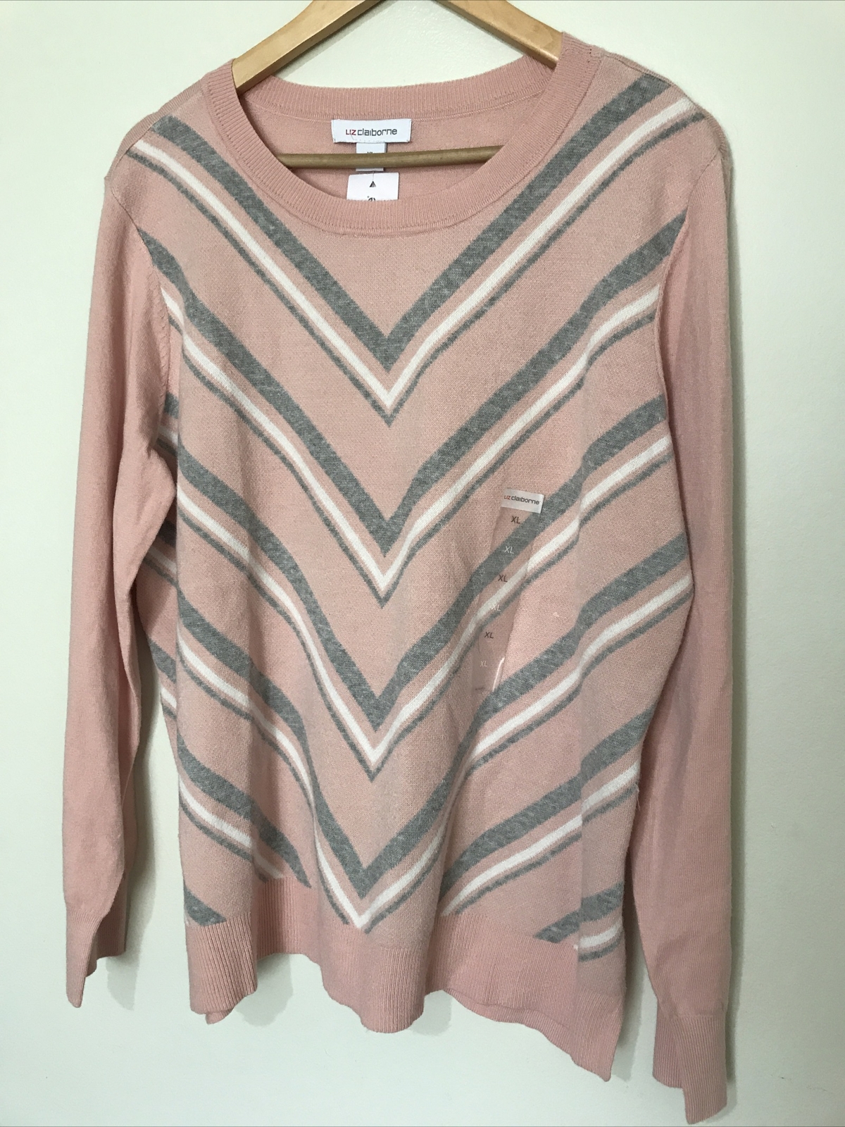 Liz Claiborne Womens Sweater XL Pink 