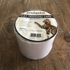 Protector Cat Training Tape 4" X 30 Yard Residue Free/Safe For Pets White