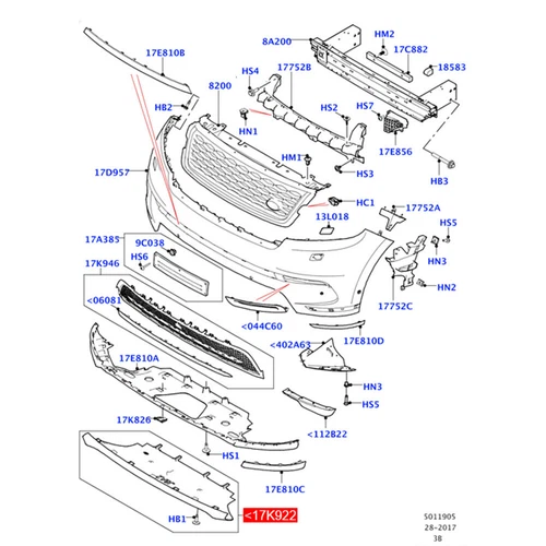 Front Bumper Lower Center Grille Cover For Land Rover Range Rover Velar 2017-23 - Picture 12 of 12