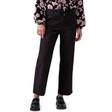 Social Standard by Sanctuary Ladies Juliet Twill Crop Pant Size 8 Black