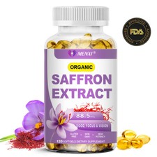 Saffron Affron Capsules Stress Relief  Cognitive Function Enhancer 120 Capsules