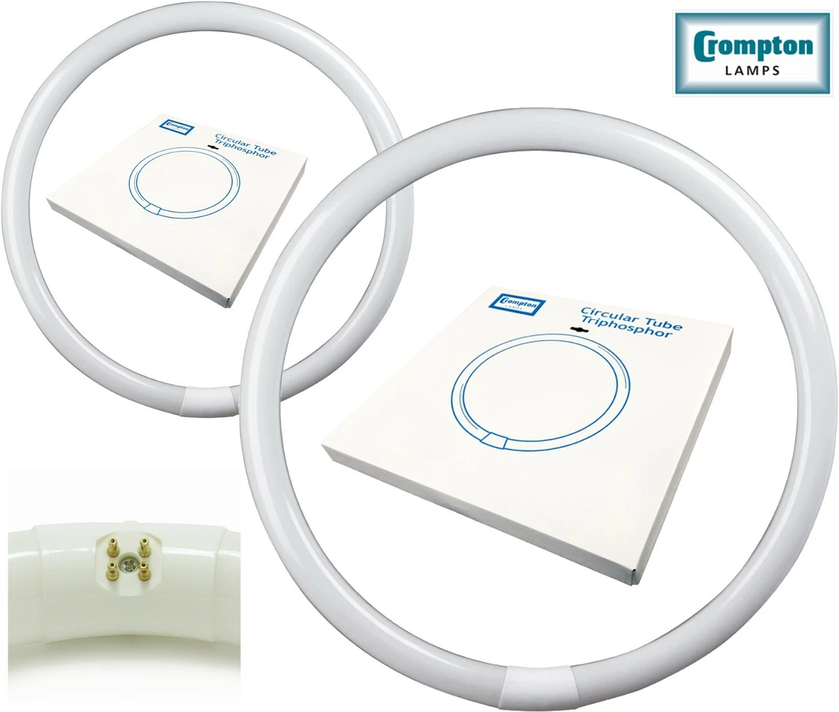Crompton 32w 40w 60w T9 Circular Round Fluorescent Tube Daylight Cool Warm White