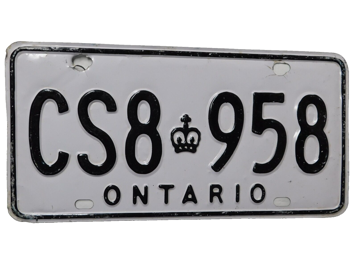 ONTARIO LICENSE PLATE 1980 JUNE VINTAGE CANADA CAR TRUCK SHOP SIGN