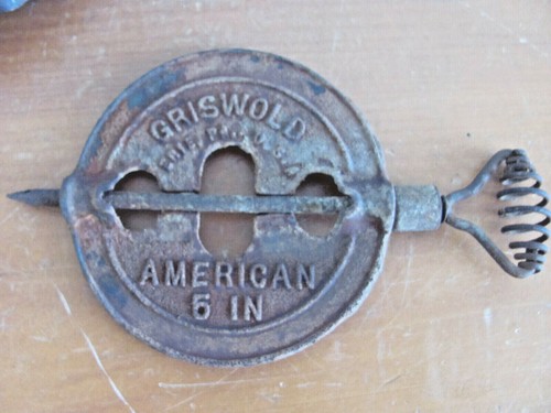 GRISWOLD AMERICAN REVERSIBLE STEEL SPINDLE FLUE DAMPER 1915 COAL ASH SHOVEL - Picture 3 of 4