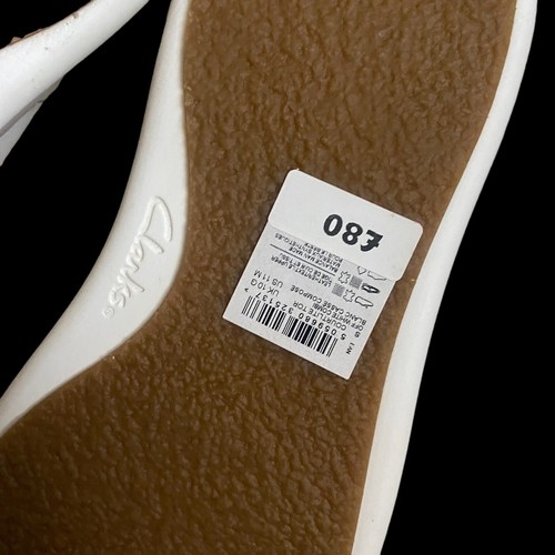 Clarks Mens Off White Combi Courtlite Tor Sneaker Trainers Size 10 44.5 With Box - Picture 14 of 24