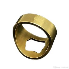 Bottle Opener Ring Super Cool New Novelty Gift Steel 20MM Gadget Gold Or Silver!