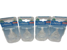 4x Dr. Brown's Natural Flow Standard Silicone Bottle Nipple, Level 1 0m  8 tota