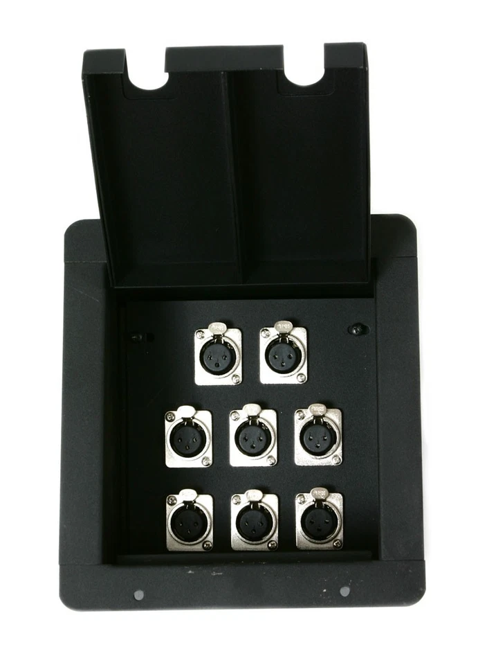 4 EC Stage Floor Box w/8 XLR Mic Connectors & 2 Conductor Shielded Wire 1000 ft - Image 2 of 4