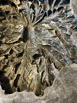 Thorn Green Man Wall Plaque Mould, Latex Rubber Craft Mold Reusable Art, Wicca
