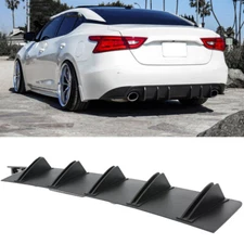 Rear Bumper Lip Diffuser Shark Fin Spoiler Wing Lip Splitter For Nissan Maxima
