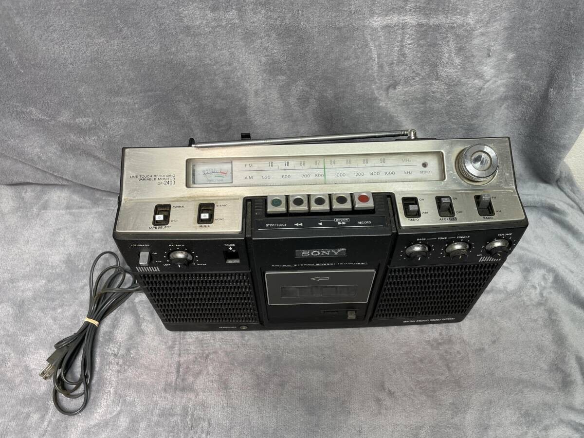 最終価格　SONY CF-2400 FM/AM ステレオ カセットコーダー SONY ソニー CF-2400 CASSETTE-CORDER 2BANDS ステレオカセット