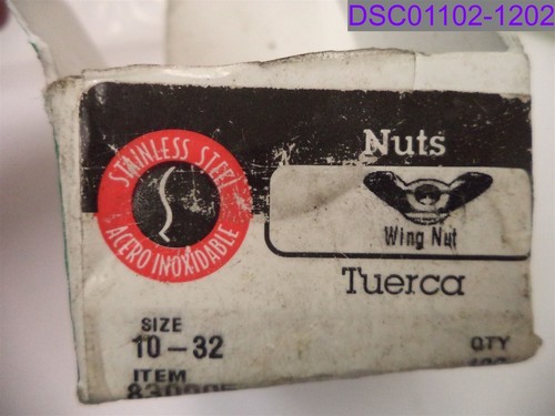Qty = 1 Pack of 100: Hillman Wing Nuts #10-32 P/N 830005 - Picture 2 of 4