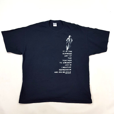 Vintage Y2K Faded Albert Einstein Scientist Teacher Size 2XL Black T Shirt 