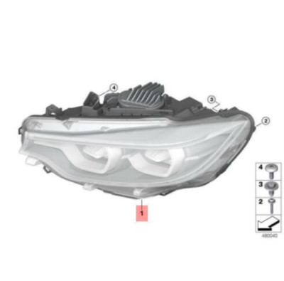 BMW 4 Coupe F32 F82 Front Left Headlight LED LHD 63117478151 NEW  