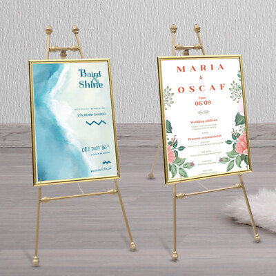 Portable Art Exhibitions Easel Stand Tall Metal Portable Floor Easel Stand 2pcs