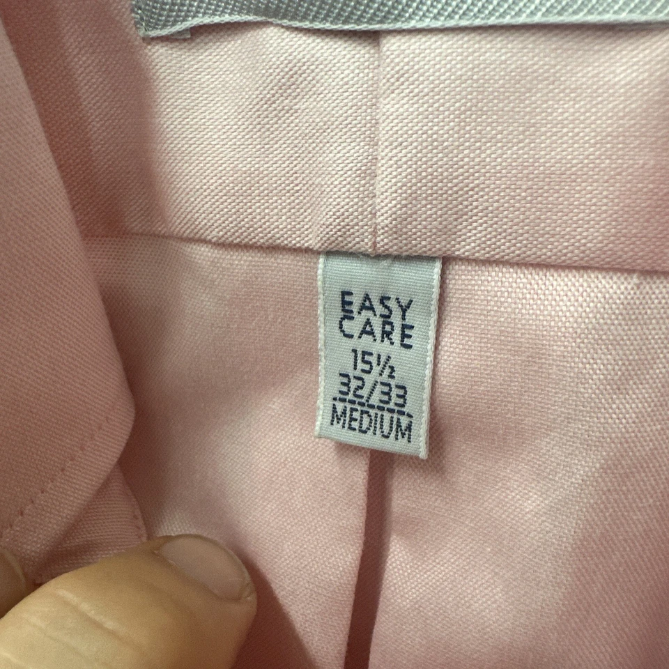 Camisa Izod "80's 2 Capas Pinpoint" Botón Frontal Para Hombre Talla 15.5 32/33 LIGHT CORAL Foto 3 de 4