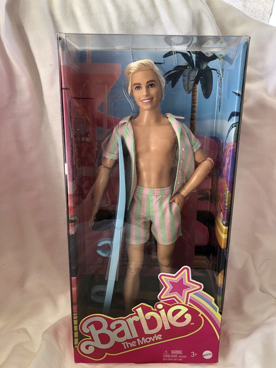 Barbie The Movie Collectible Surfer Ken Doll Beach Set With