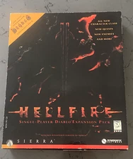 Hellfire: Diablo Expansion Pack (PC, 1997) Big Box RARE Check Description