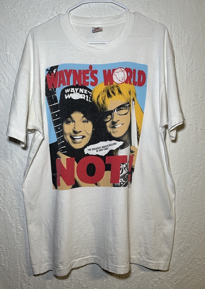Vintage 90s Wayne's World 1992 Movie Promo Stanley Desantis SNL T