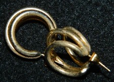 Earrings Pierce Hoop Silver Tone Small