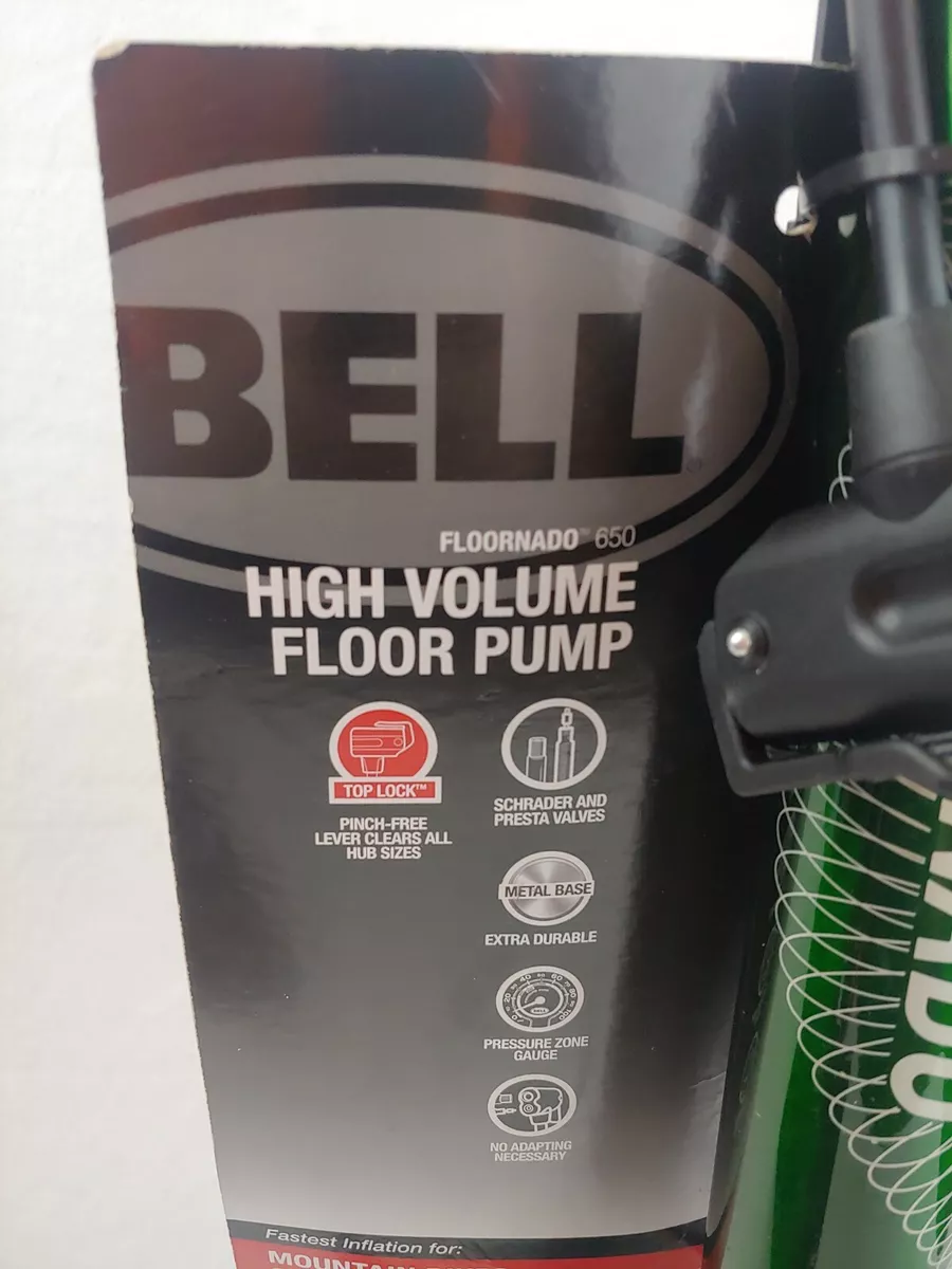 NOS BELL FLOORNADO 650 High Volume Manual FLOOR PUMP With Gauge