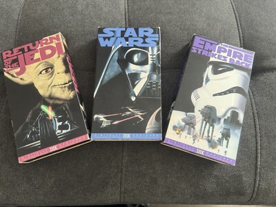 STAR WARS Original Trilogy Hope, Empire, Jedi VHS 1995 Full Screen 