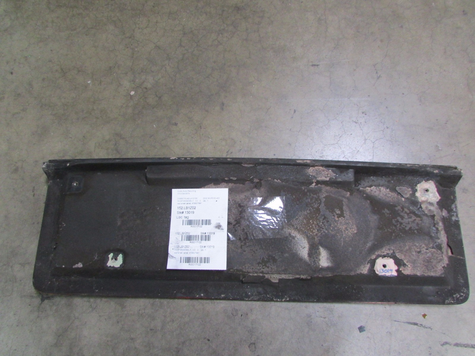 Lamborghini Murcielago, Rear Engine Lid, Forward Panel, P/N 418827991