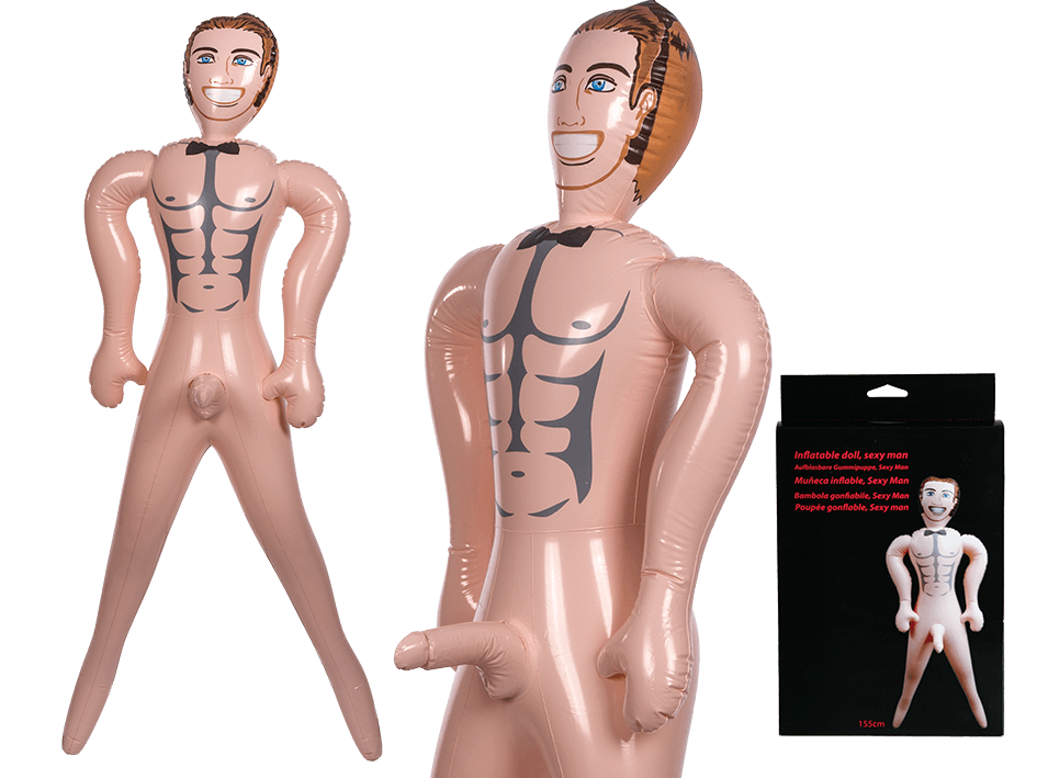 Aufblasbare Gummipuppe XXL Mann JGA Scherzartikel Liebespuppe 155 cm  Mnnerpuppe | eBay.de