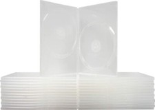  25 Thin Clear DOUBLE DVD Cases Boxes 7mm 2DVD Slim 2 Disc Holder NEW DV2R07CL