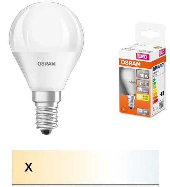 Osram E14 Star Weiss Mattiertes Led Leuchtmittel 5,5W Wie 40W Warmweiß 470Lm-image
