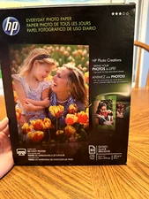 HP Everyday Photo Paper Glossy 8.5 x 11  42 sheets left  Inkjet Printers  53lb
