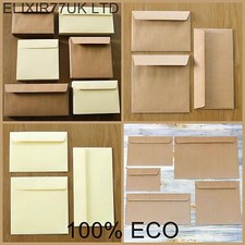 C7 C6 C5 DL A5 BROWN KRAFT IVORY ENVELOPE CARD SMALL PAPER CRAFT MAKING SUPPLIES