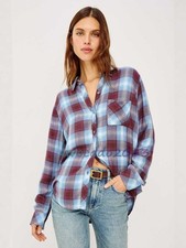 Women New Brand Long Rails Sleeve Cerulean Mulberry Hunter Shirt