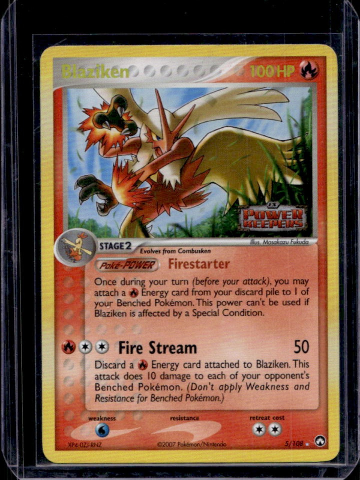 2007 Pokemon EX Power Keepers Blaziken Reverse Holo #5/108
