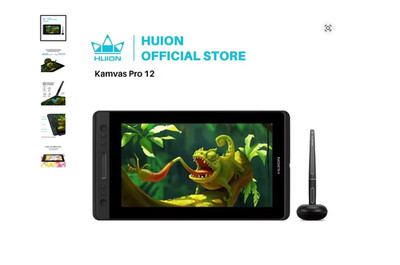 Huion KAMVAS Pro 12 Grafiktablett mit Bildschirmzeichnungsmonitor 11,6 Zoll