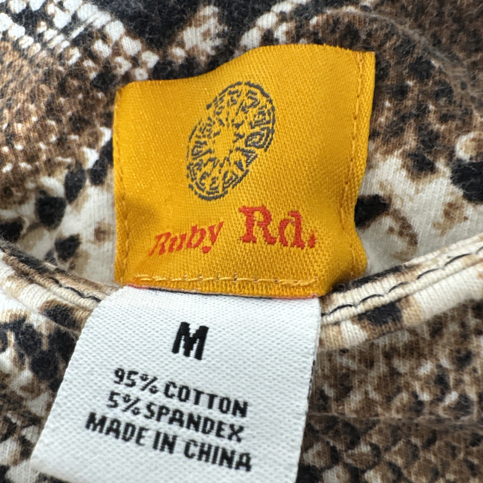 Ruby Rd Women's Pullover Top Medium Snake Print S… - image 3