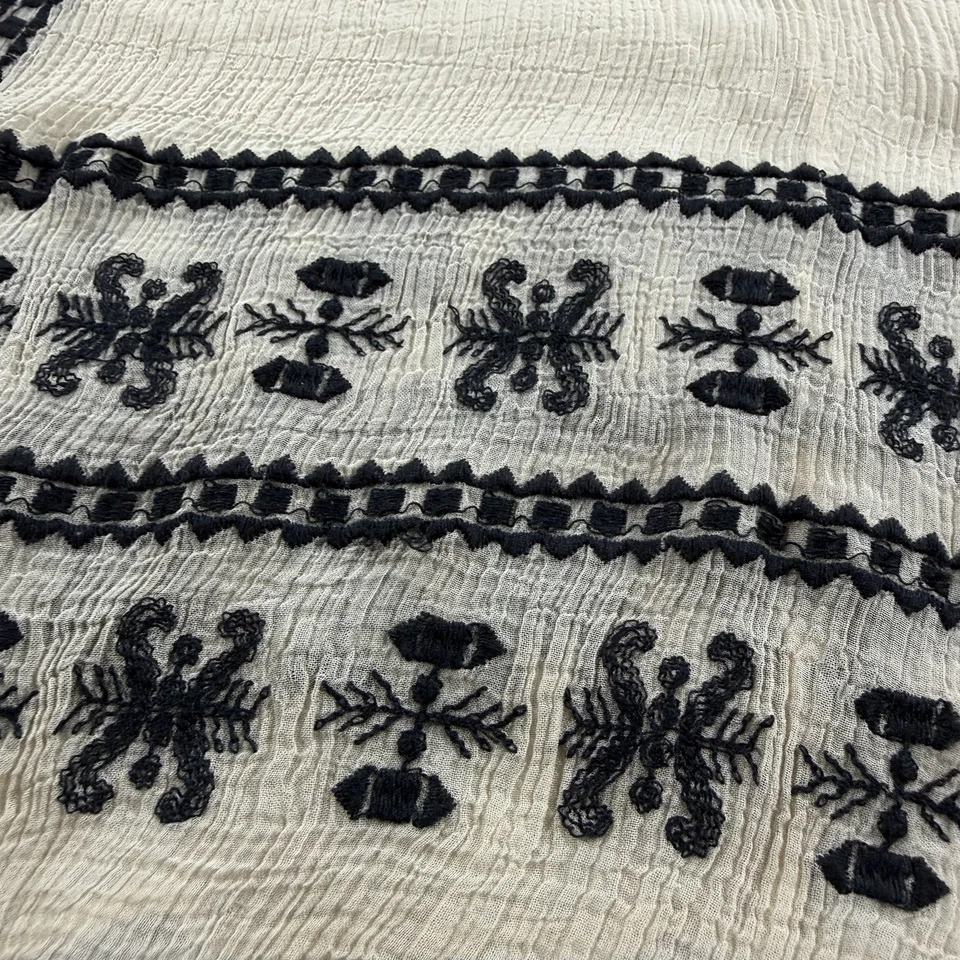 Top Ecote Mujer M Bordado Sin Mangas Boho Campesino Festival Hippie Foto 3 de 4