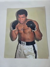 Muhammad Ali Signed Boxing Photo Autograph Everlast Gloves and Trunks