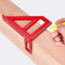 3D Multi-Angle Measuring Ruler, Precision Imperial 45/90 Degree Woodworking Squa