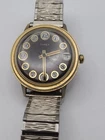 Vintage 70s Timex Marlin Gold-Tone Telephone Dial Watch For Parts Or Repair