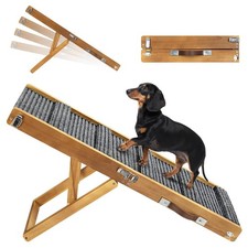 2026 Upgraded Dog Ramp for Couch, Foldable Small Dog Ramp for Sofa, 4 Adjusta...