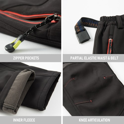 ⊹Women's Hiking Pants Fleece Removable Waterproof Windproof Mountain Trousers - Picture 15 of 20