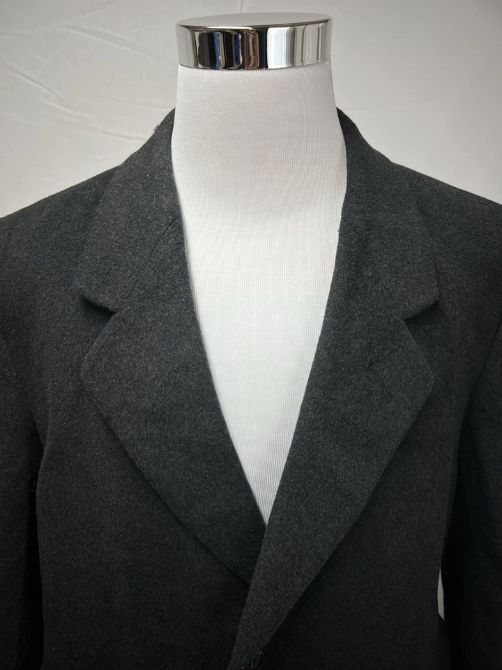 Chaqueta Abrigo Larga de Lana y Cachemira 44R Carbón Sterling & Hunt Vintage Para Hombre Foto 2 de 4