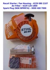 4229 080 2107 OEM STIHL BG50 TUNE UP KIT AIR FILTER SPARK PLUG RECOIL STARTER