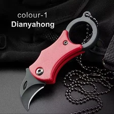 Mini Folding Pocket Knife Keychain Stainless Steel Multi-Functional Tool For Men